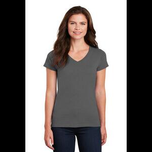 Gildan Ladies Heavy Cotton V-Neck Tee | 5.3 oz 100% Cotton | 5V00L 👚 Thumbnail
